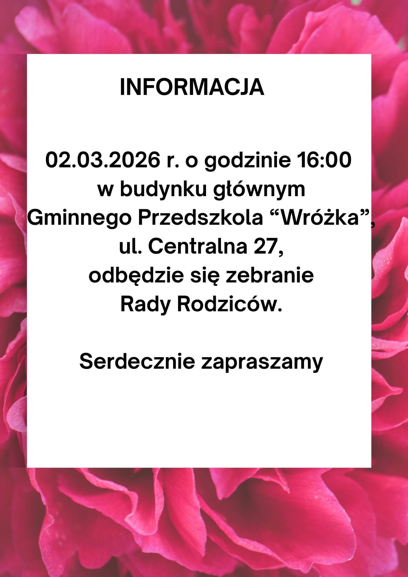 Zebranie Rady Rodziców