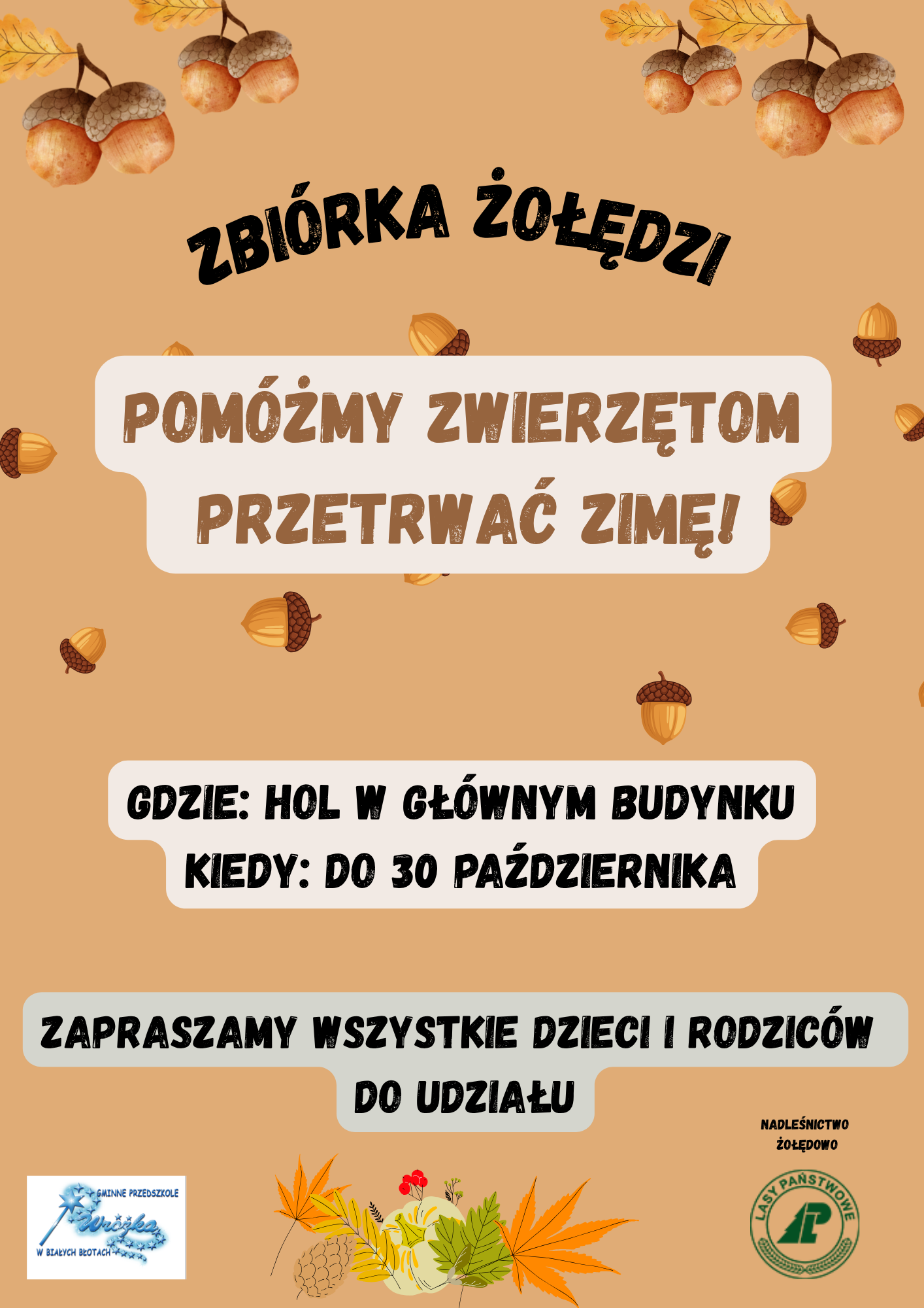 Zbiórka żołędzi dla Nadleśnictwa Żołedowo