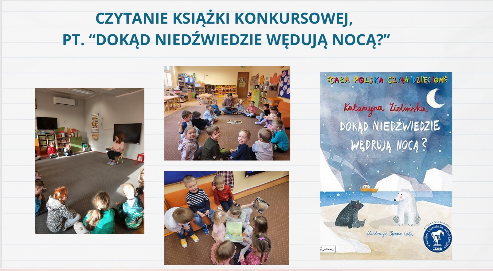 Udział grupy C1 „Skrzaty” i C2 „Elfy” w IV Ogólnopolskim Konkursie Promującym Czytanie „CzytaMY”