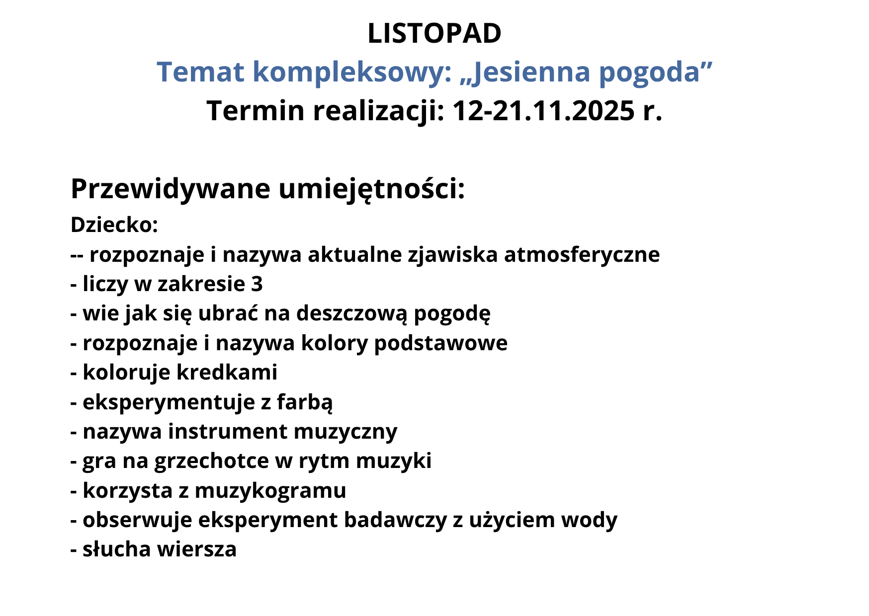 „Jesienna pogoda”