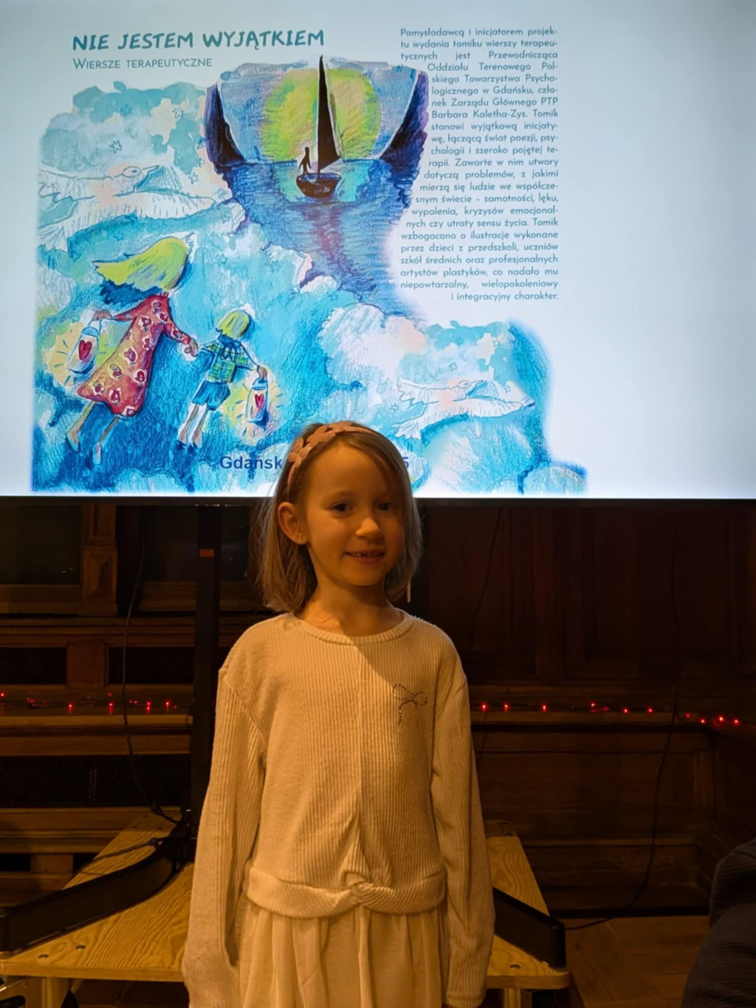 Ilustracja do wiersza, pt. „Kolorowy miś „