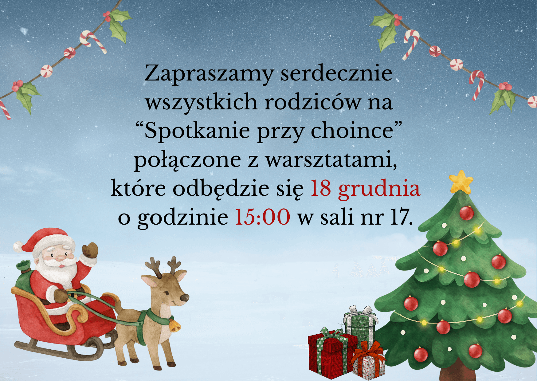 Pszczółkowe spotkanie przy choince